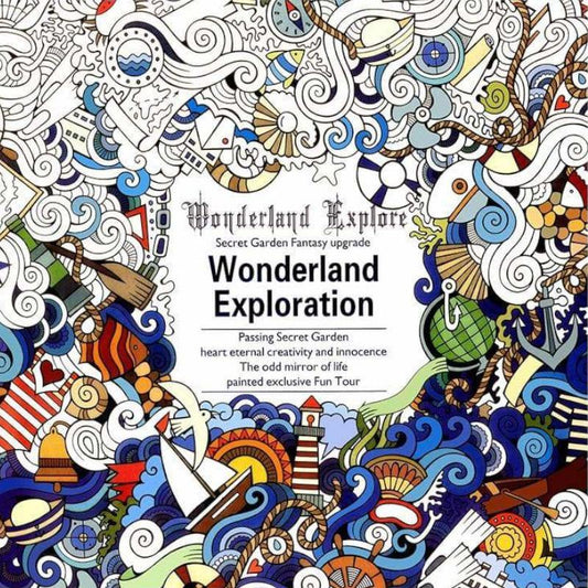 Coloring Books - Coloring Book - Wonderland Exploration & Lost Ocean - Wonderland Exploration