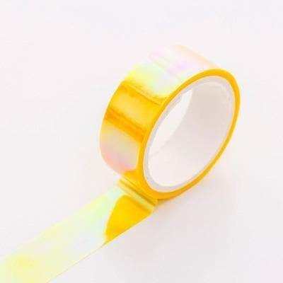 Decorative Tape - Rainbow Holographic Washi Tape - Yellow