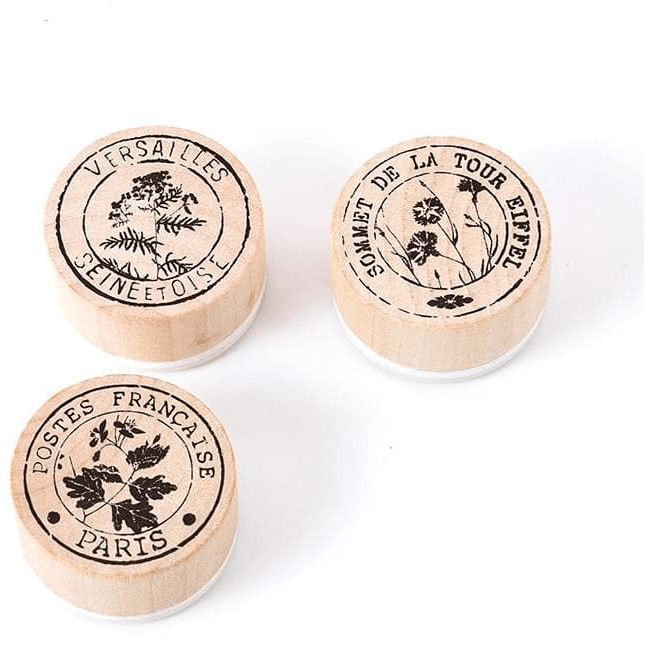 Decorative Stamps - Round Rubber Stamps - 8