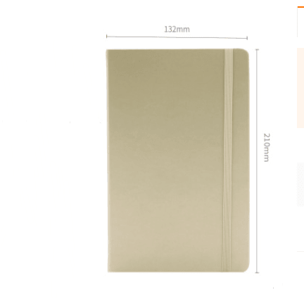 Notebooks - Single Color Hardcover Notebook - Champagne Gold