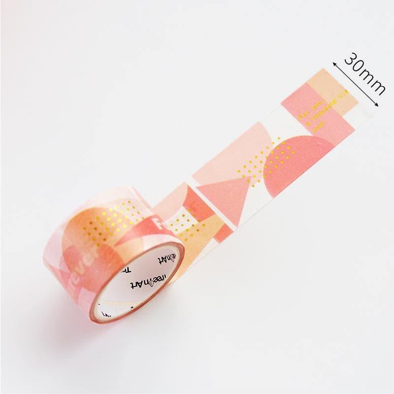 Individual Washi Tapes - Golden Washi Tapes - Sunsin In my Life Masking Tape - Pink geometry