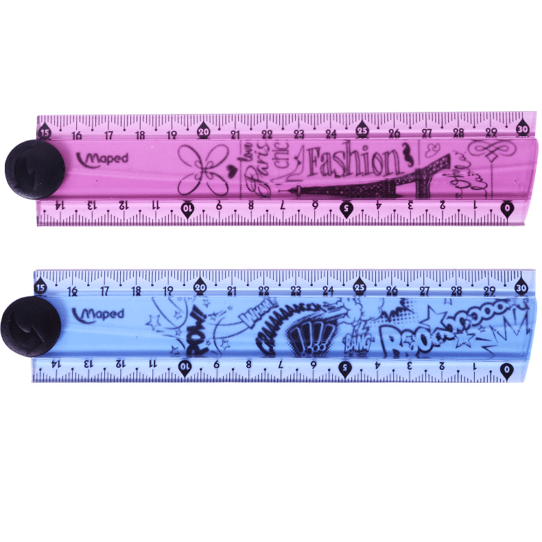 Foldable Rulers - folding ruler 30cm widened rotary ruler -