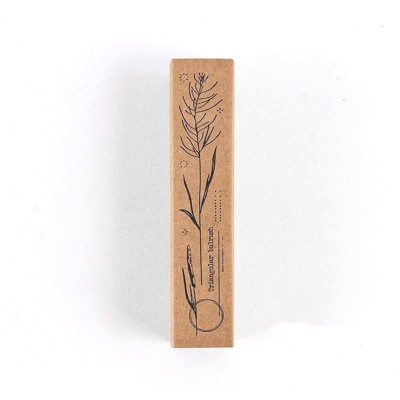Decorative Stamps - Elongated Wooden Stamps - Floral Patterns - Bulrush
