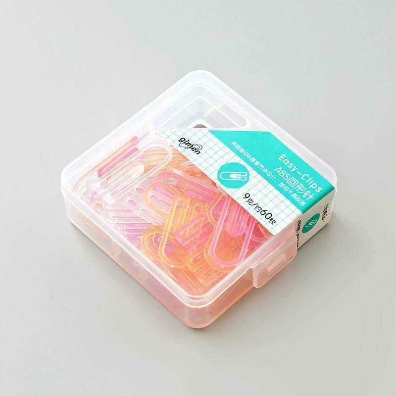 Paper Clips - Colorful Plastic Paper Clips - Pink & Yellow
