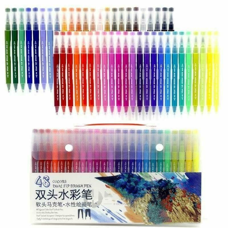 Markers - Dual-Tip Brush Markers - 48 colors