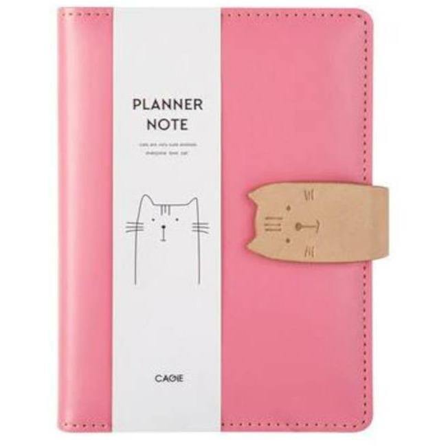 Calendars, Organizers & Planners - Hardcover Planner with Retractable Ballpoint Pen - Pink