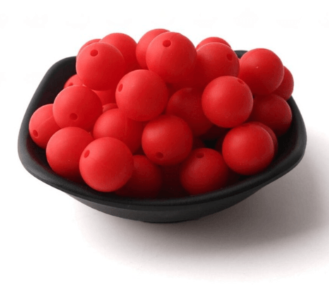 Silicone Beads - Silicone Beads - 10/12mm - 100 pieces - Red