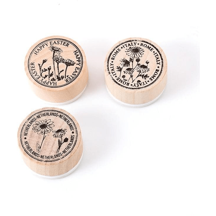 Decorative Stamps - Round Rubber Stamps - 3