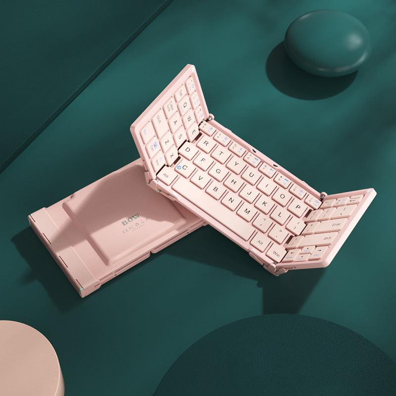 Rechargeable Keyboards - Foldable Keyboard - B.O.W - Pink