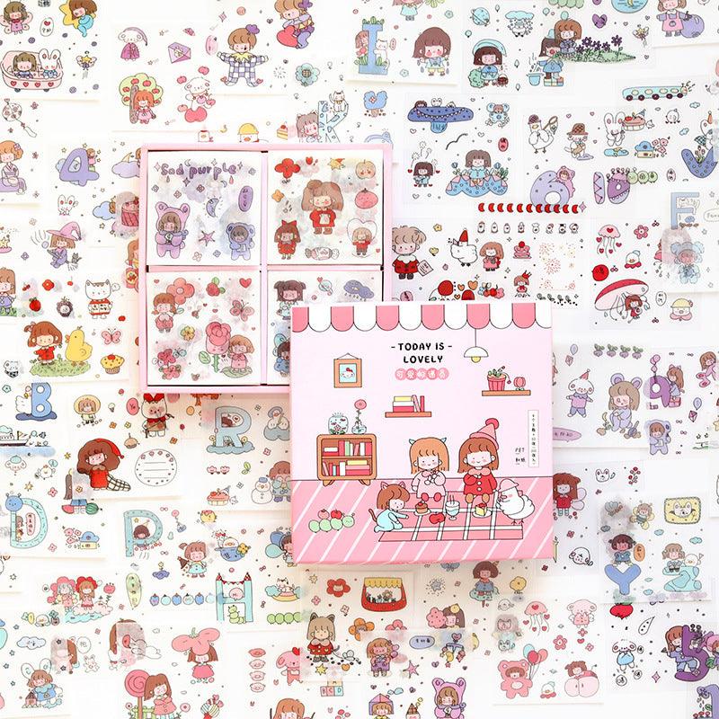 Sticker Sheets - Cute Character Sticker Sheets - Today is Lovely (200 Stickers)