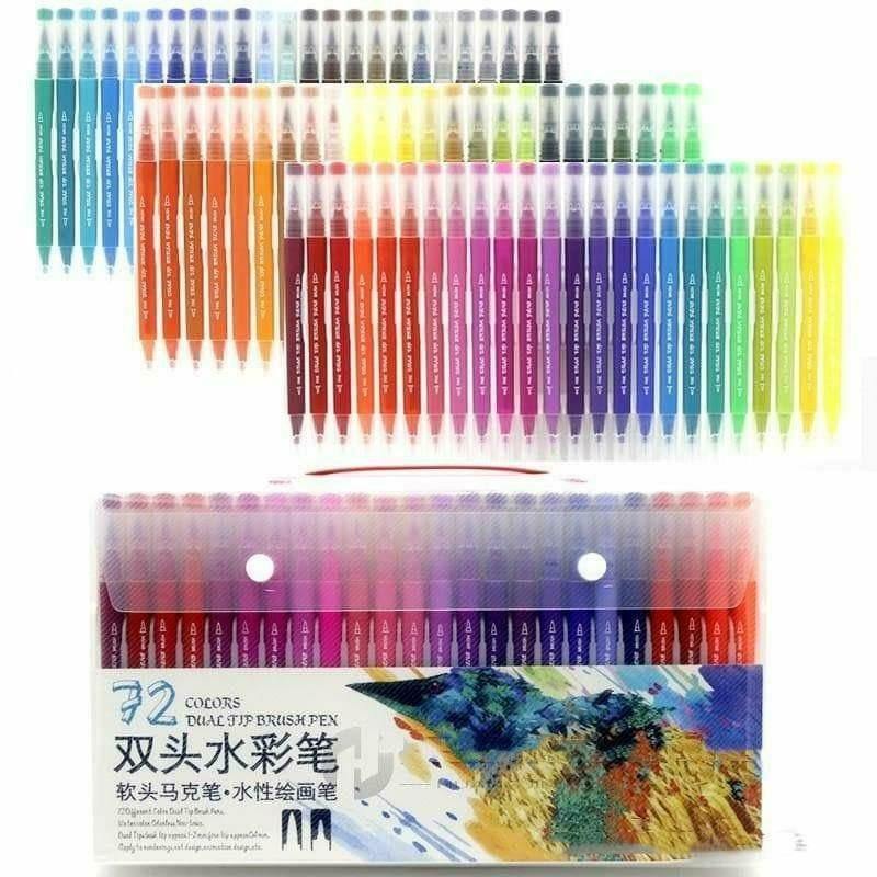 Markers - Dual-Tip Brush Markers - 72 colors