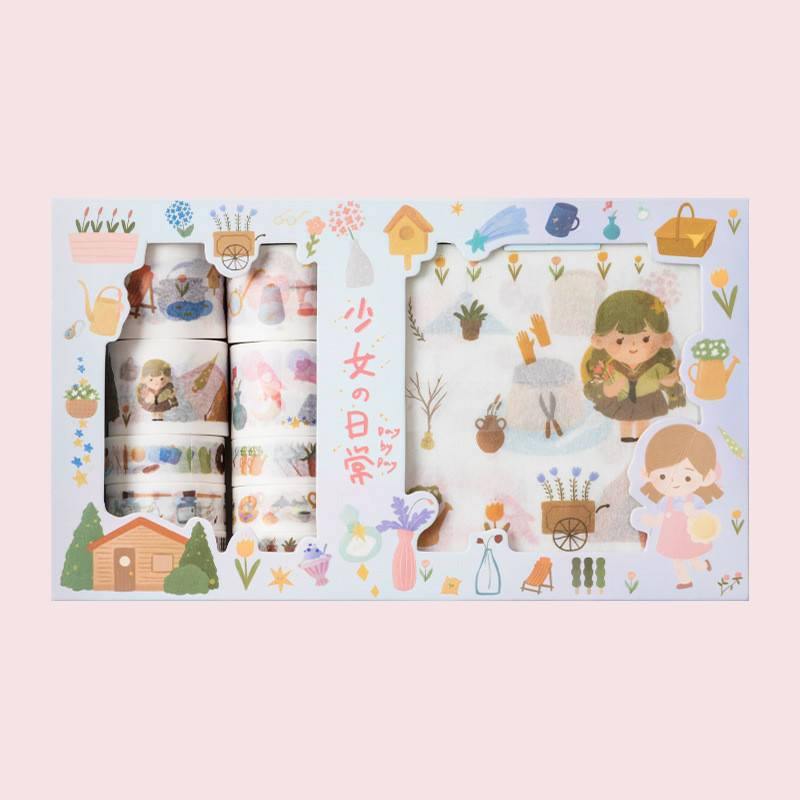 Decorative Stickers - Creative Sticker and Washi Tape Set - Girl's Daily Life