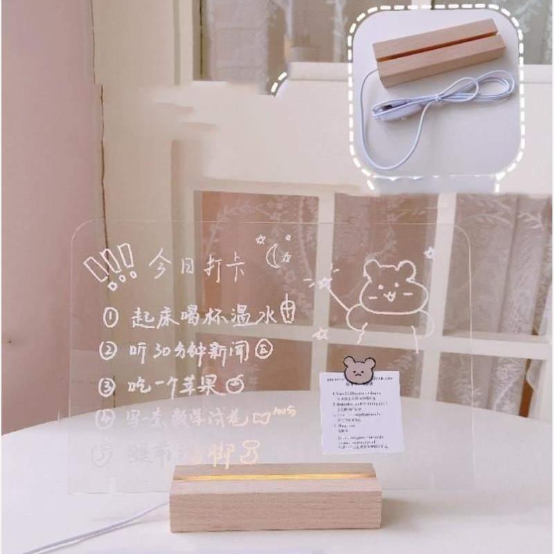 Stationery - Transparent Acrylic Writing Board with Light - Large with light