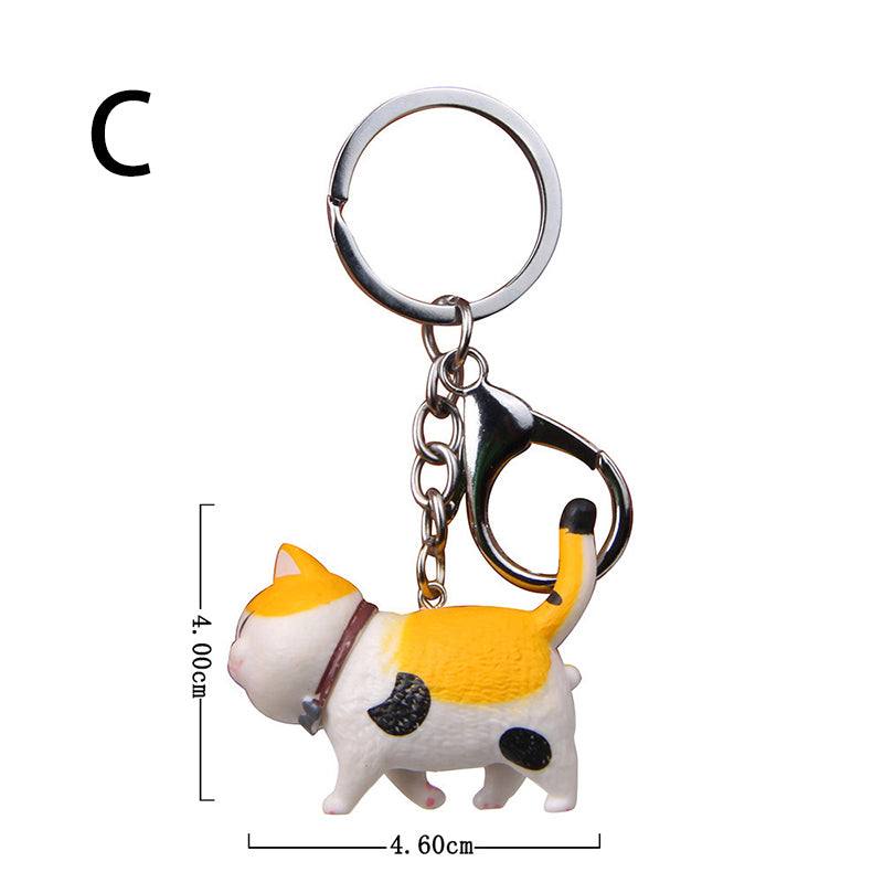 Keychains - Kawaii Keychain - Fat Cat - Yellow/Black