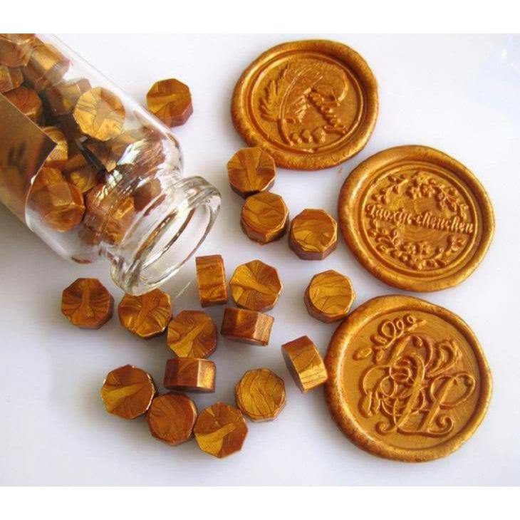 Raw Candle Wax - Colored Sealing Wax - Golden bronze