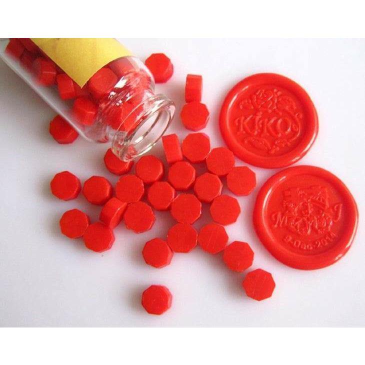 Raw Candle Wax - Colored Sealing Wax - Big red