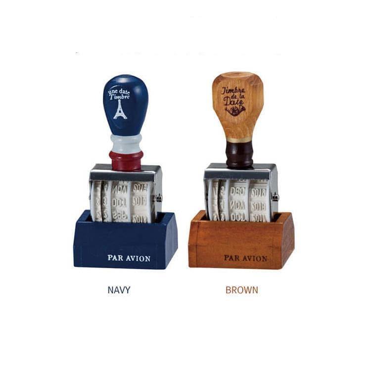 Decorative Stamps - Date stamp with wooden handle -