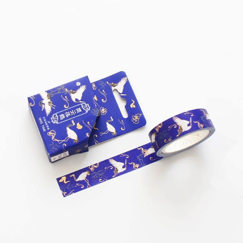 Decorative Tape - Washi Tape Set - Classic Designs - Royal Blue
