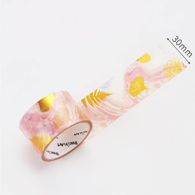 Individual Washi Tapes - Golden Washi Tapes - Sunsin In my Life Masking Tape - Pink plant