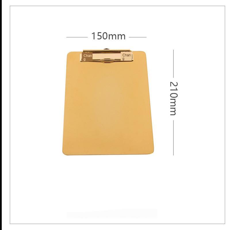 Stationery - Stainless steel golden folder board - Gold / S