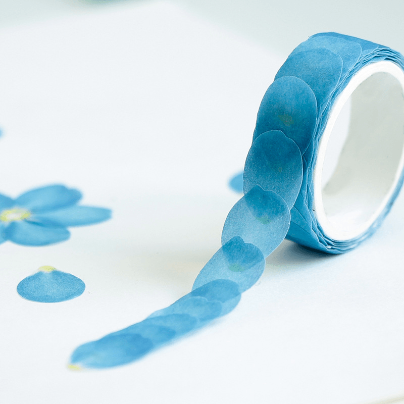 Sticker Rolls - Sticker Roll - Flower Petals - Blue