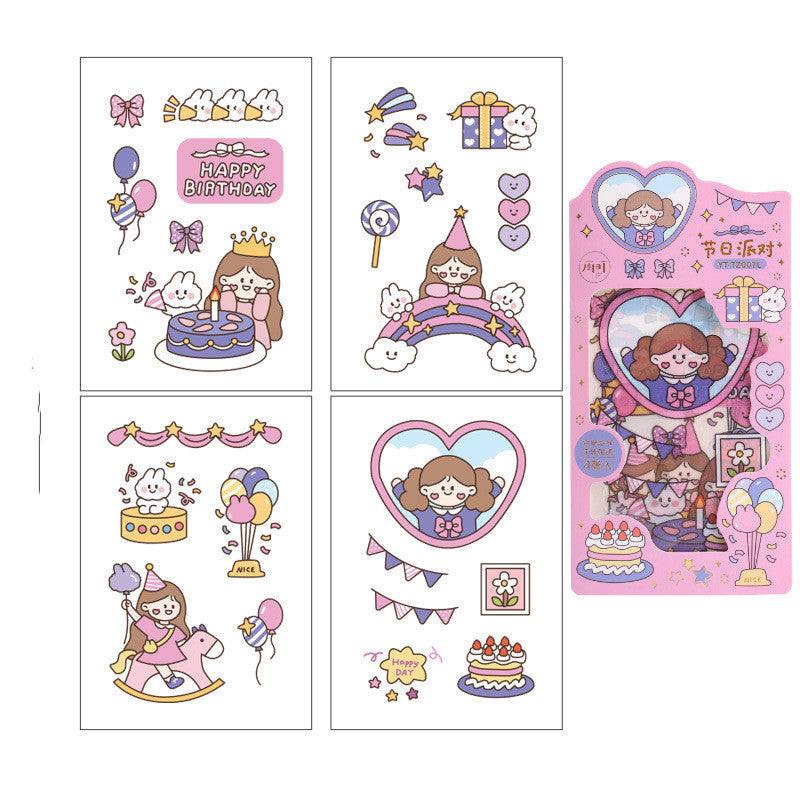 Decorative Stickers - Large Stickers - Cute Girl - Birthday