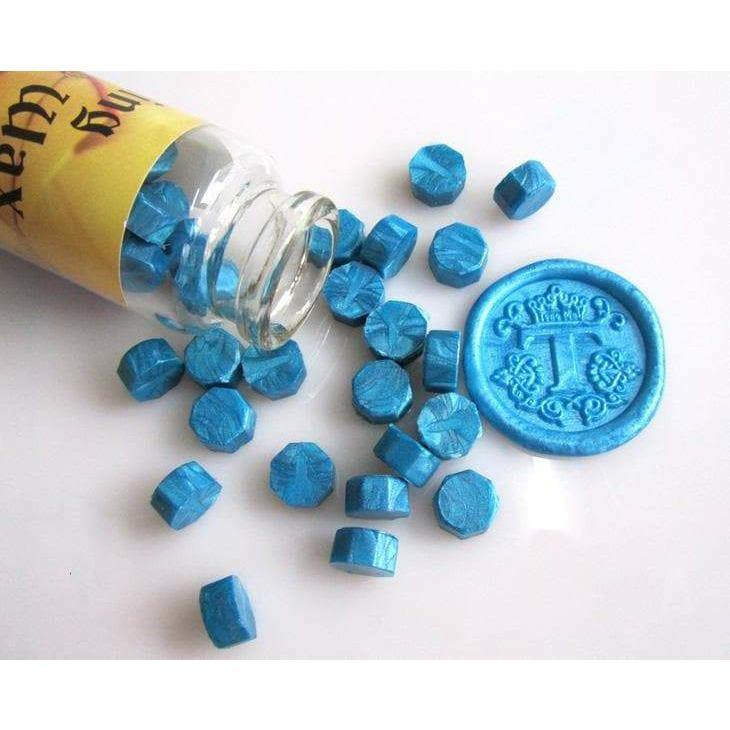 Raw Candle Wax - Colored Sealing Wax - Sky blue