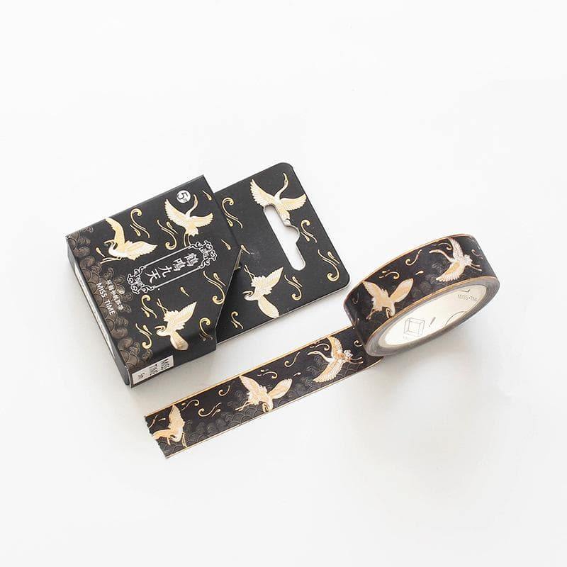 Decorative Tape - Washi Tape Set - Classic Designs - Black Birds