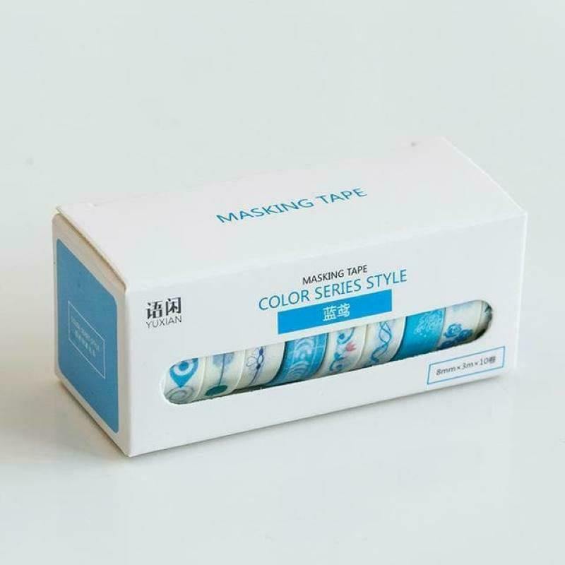 Washi Tape Sets - Washi Tape Set - Color Series - Blue Dragonfly