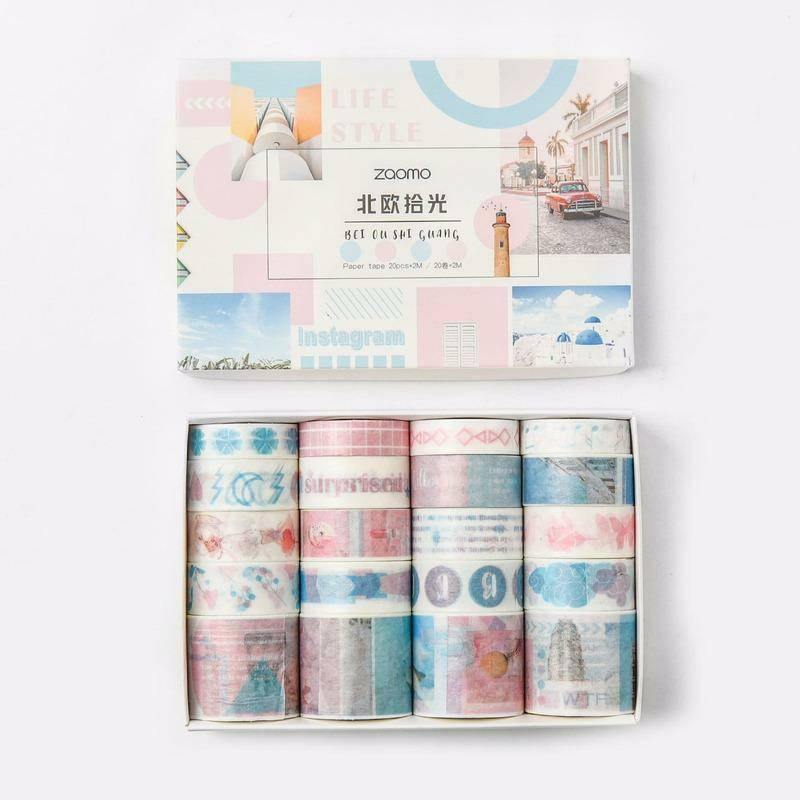 Washi Tape Sets - Washi Tape Set - Pastel Patterns - Blue