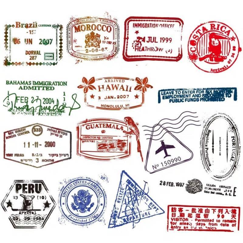 Decorative Stickers - Transluscent Postage Stamp Stickers -