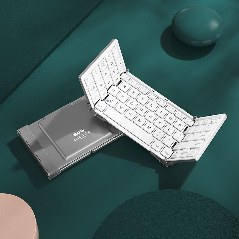 Rechargeable Keyboards - Foldable Keyboard - B.O.W - White