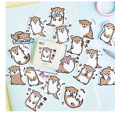 Decorative Stickers - Cute Kawaii Animal Stickers - Otter