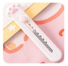 Utility Knives - Mini Retractable Utility Knife - Cat Paw - White / Cat Paw