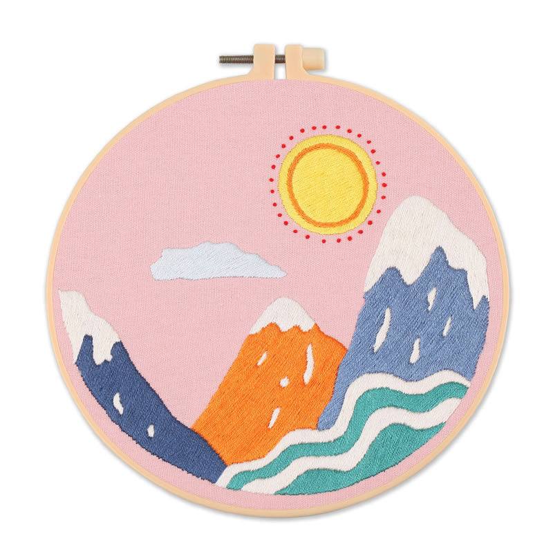 Embroidery Kits - Embroidery Kit - Pink Landscape - 3