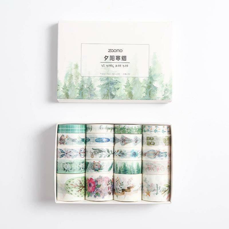 Washi Tape Sets - Washi Tape Set - Pastel Patterns - Soft green