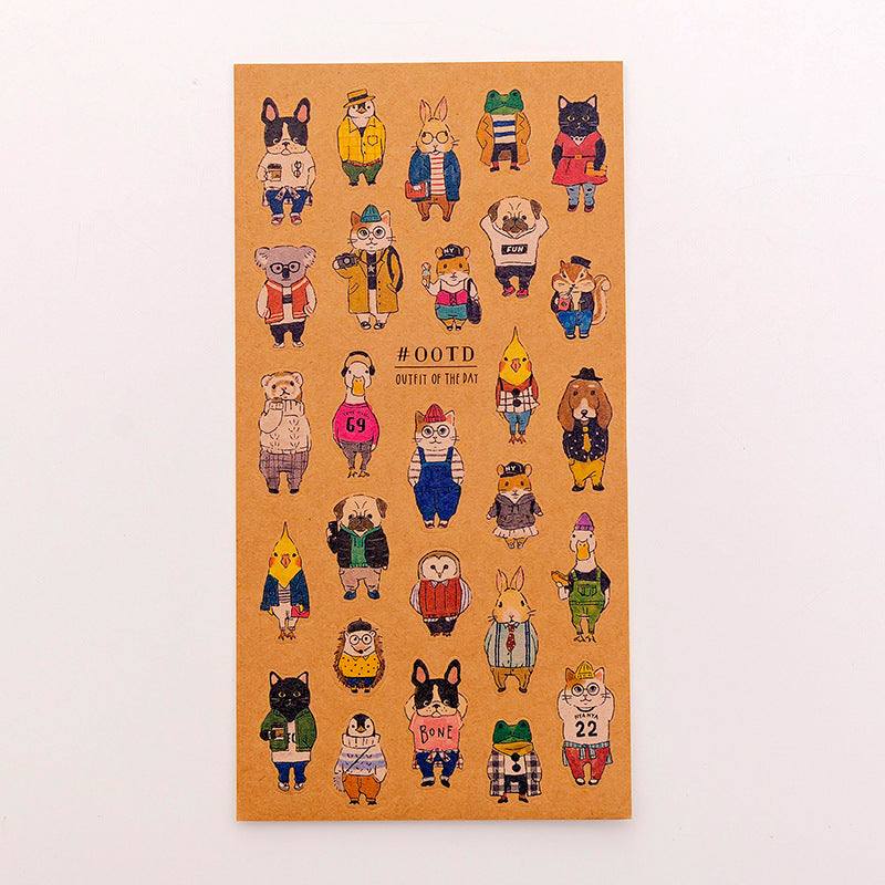 Sticker Sheets - Vintage Animal Stickers - Outfit of the Day