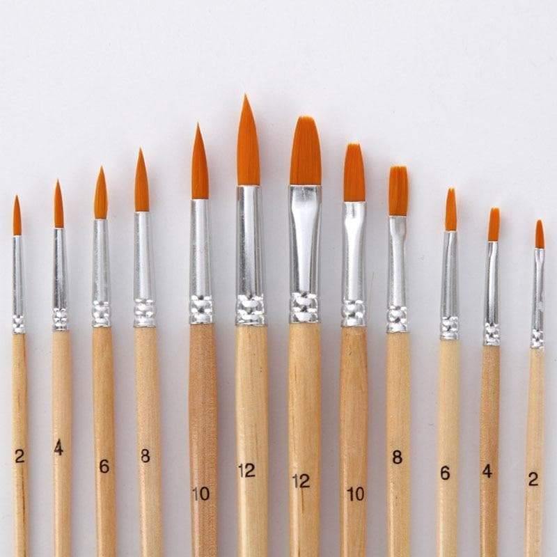 Paint Brushes - Nylon Paintbrush Set -