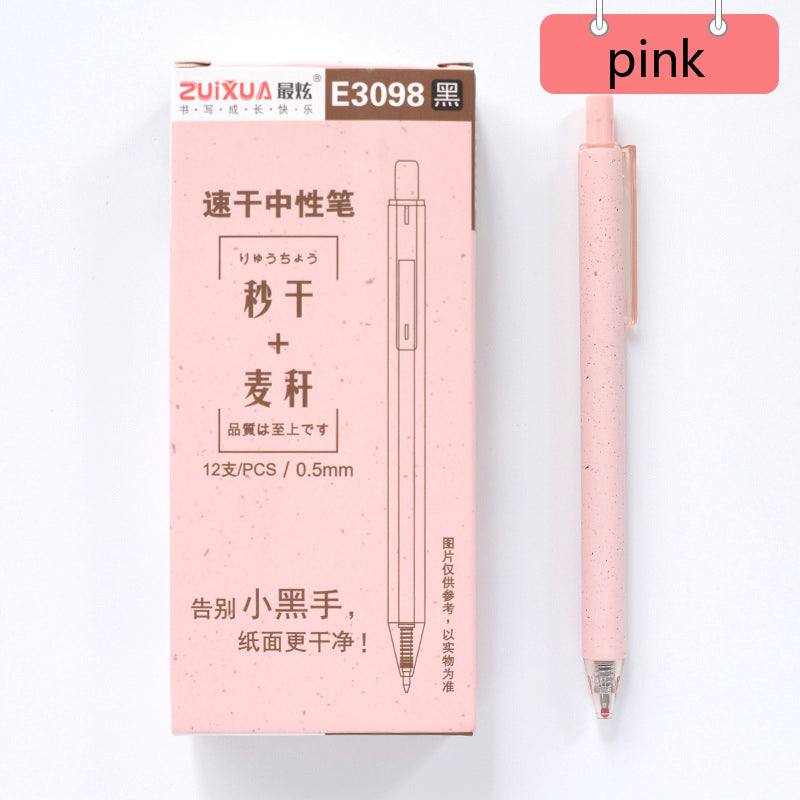 Push-Type Gel Pens - Push-Type Gel Pens - Pink