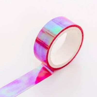 Decorative Tape - Rainbow Holographic Washi Tape - Red