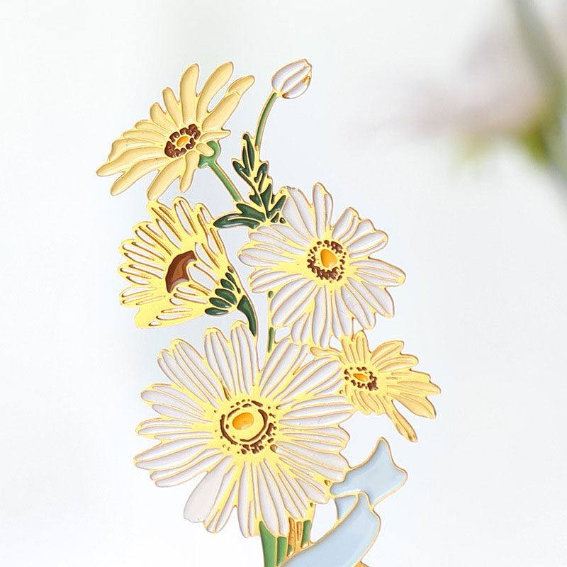 Metallic Bookmarks - Metallic Bookmark - Lovely Flowers - Daisy