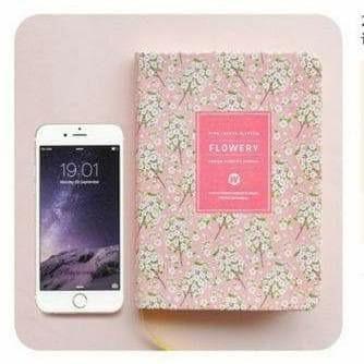 Notebooks - Flowery Notebook - Pink / S