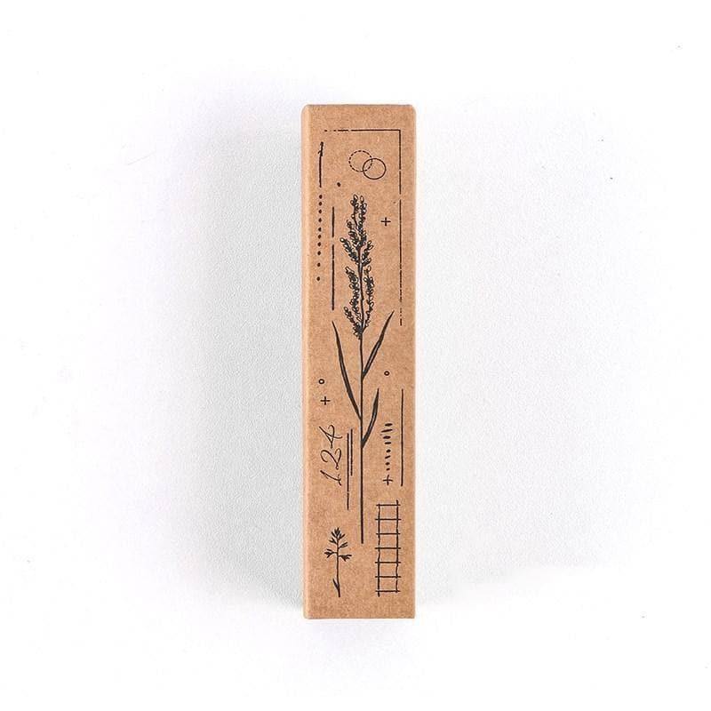 Decorative Stamps - Elongated Wooden Stamps - Floral Patterns - 124