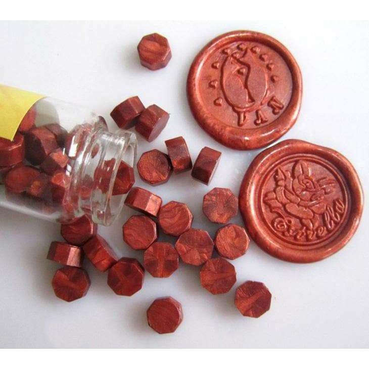 Raw Candle Wax - Colored Sealing Wax - Red gold