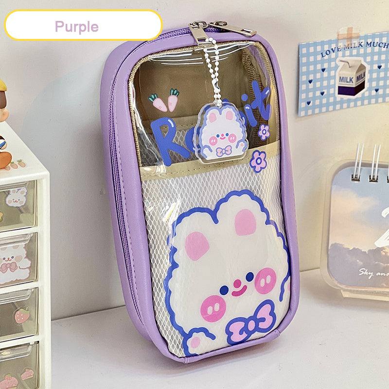 Large-Capacity Pencil Cases - Large-Capacity Pencil Cases - Kawaii - Purple Rabbit