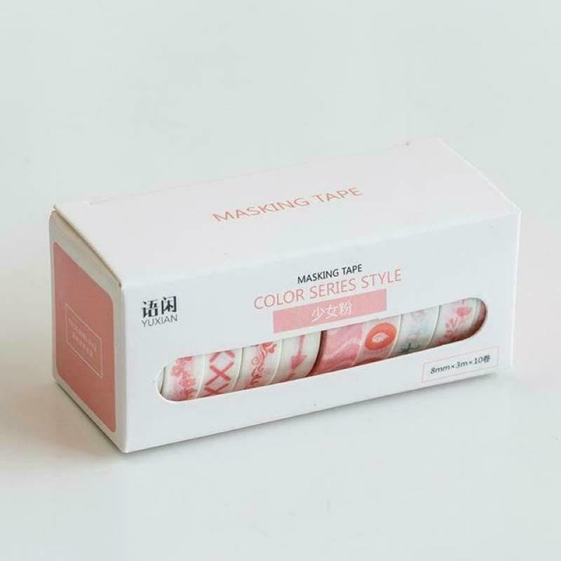 Washi Tape Sets - Washi Tape Set - Color Series - Girl Powder