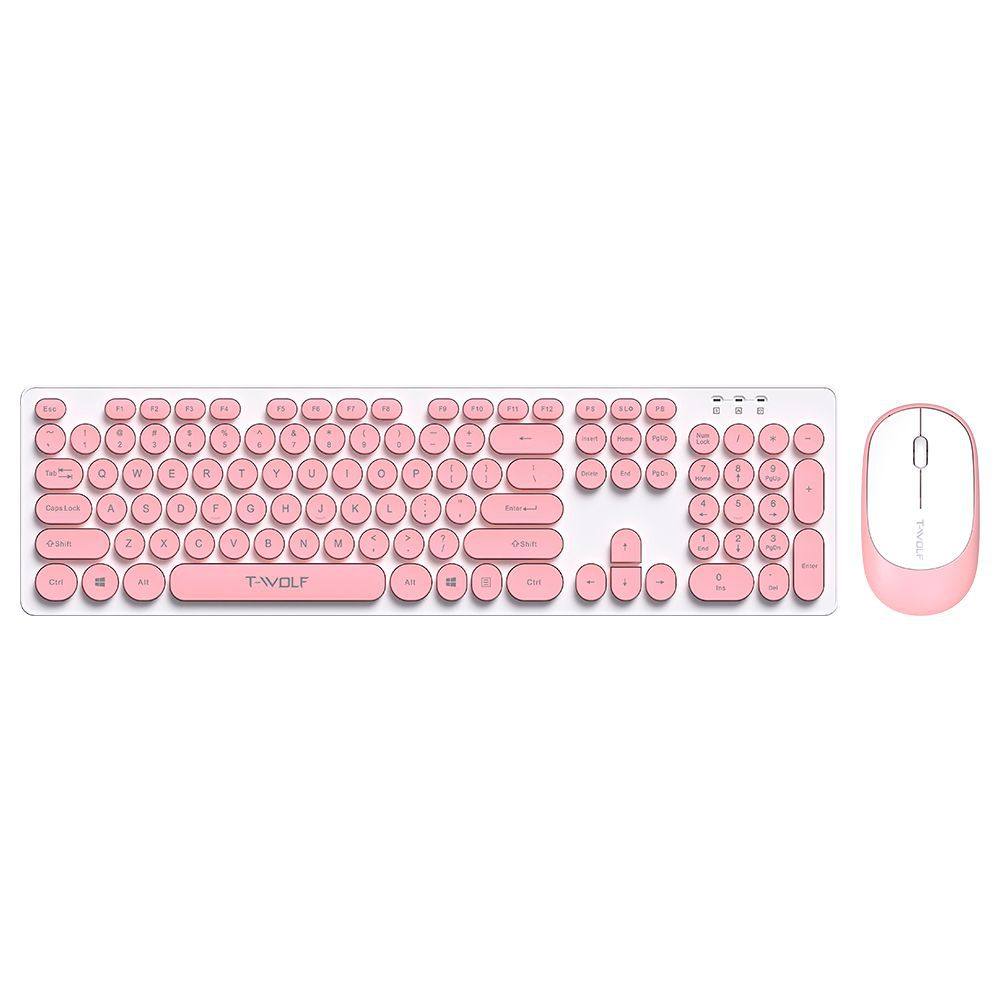 Keyboards - Wireless Keyboard and Mouse Set - Pink