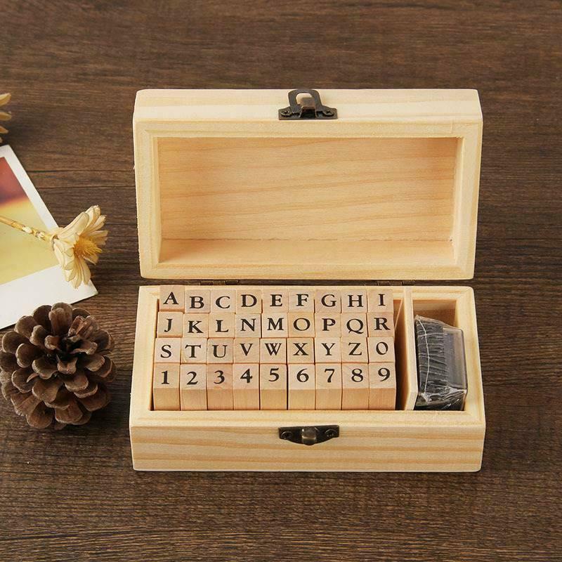 Decorative Stamps - Wooden & Rubber Capital Letter Stamp with Ink Pad - Default Title