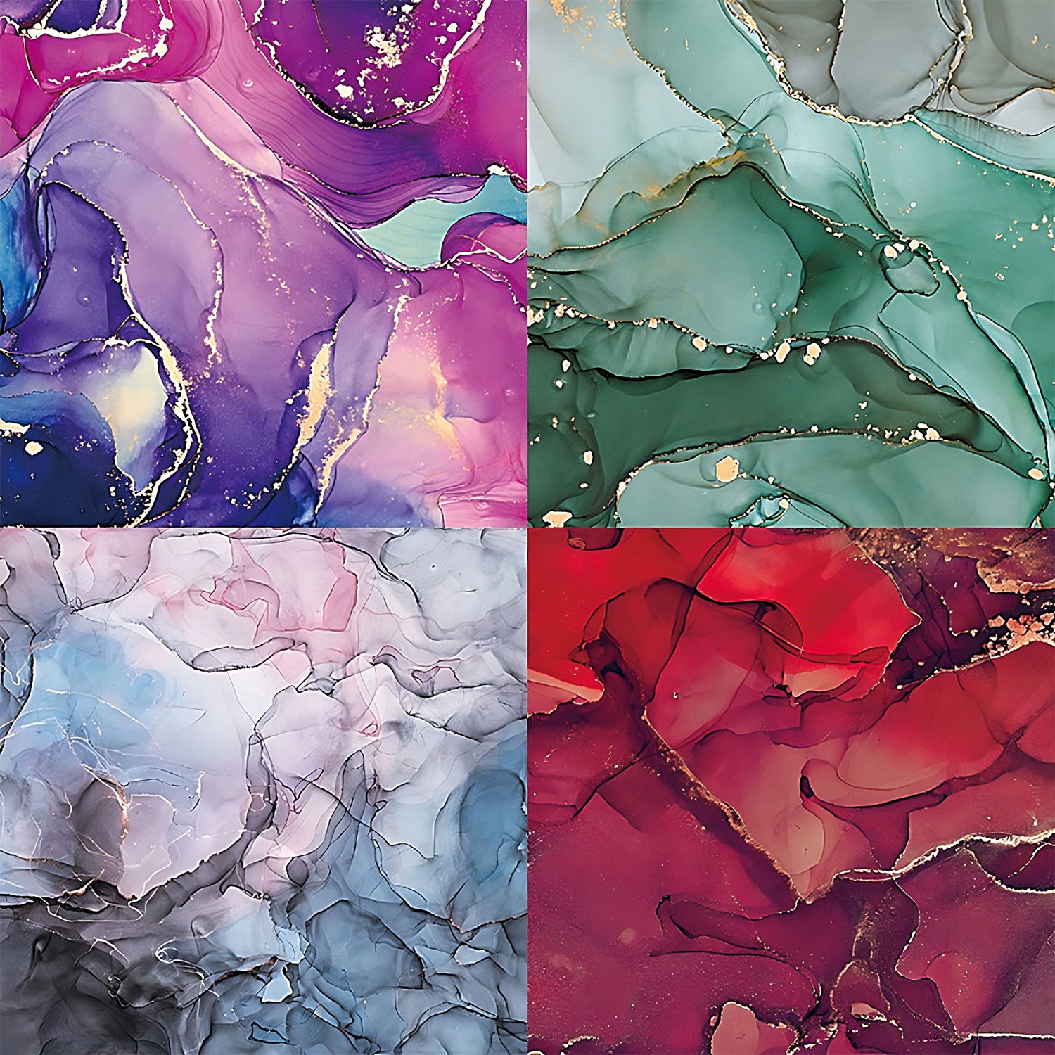 four different styles of background paper 