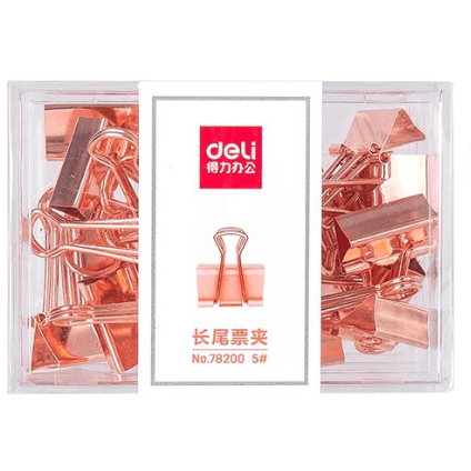 Paper Clips - Rose Gold Binder Clips and Paper Clips - Small Binder Clips